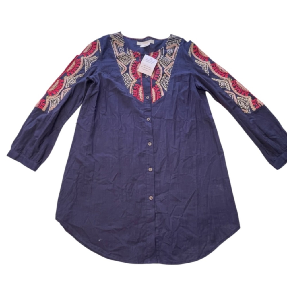 Anthropologie‎ Hei Hei Hand Embroidered Women's US Size 4 New Missing Belt Boho